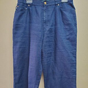Ralph Lauren Jeans Navy 💯 Linen Pants